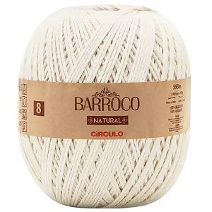 Barbante Barroco Círculo  Natural Nº8 - 700g | 593m | 100% Algodão