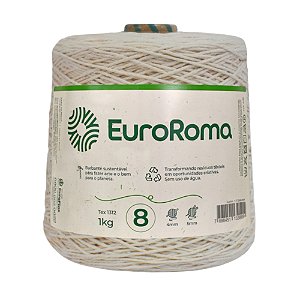 Barbante EuroRoma Colorido N°8 - Cor Cru - 1kg