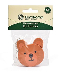 Fita Métrica EuroRoma de Bichinho Urso com Chaveiro 150cm