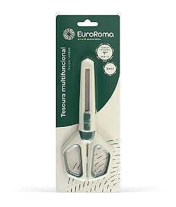 Tesoura Multifuncional Com Estilete EuroRoma 17,8cm