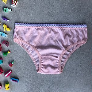Calcinha Caleçon De Ondas Em Algodão Infantil
