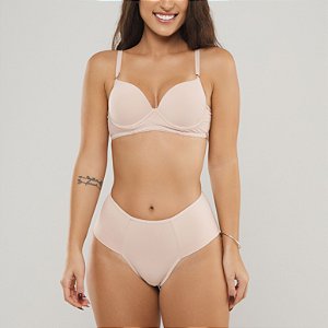 CONJUNTO SUTIA MEIA TAÇA COM BOJO E CALCINHA LARGA E LATERAL DUPLA