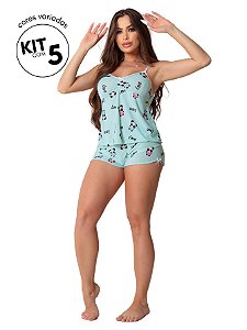 Kit 5 Pijama Baby Doll Liganete