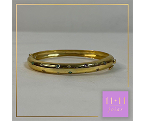 BRACELETE EM PRATA 950 COM BANHO DE OURO