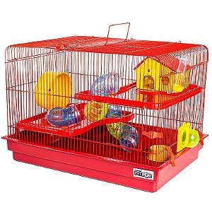 GAIOLA PARA HAMSTER BIG SPACE VERMELHA