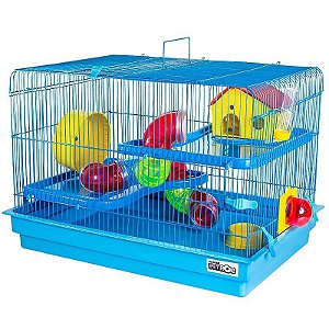 GAIOLA PARA HAMSTER BIG SPACE AZUL
