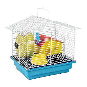 GAIOLA PARA HAMSTER 1 ANDAR ARAMADO COMPLETA