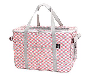 Bolsa De Transporte Para Cães e Gatos Toda Fechada C/ Tela Lateral