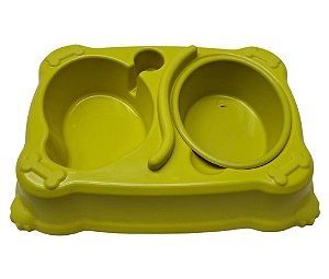 Comedouro e Bebedouro duplo prime jel plast medio 570ml