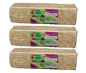 3 Serragem Prensada 800g Composteira Minhocário Hamster Pinus