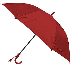 Guarda-chuva Sombrinha Vermelho Automático Infantil Proteção 55cm