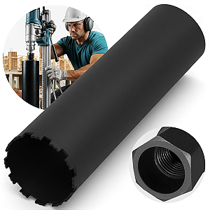 Broca 159mm X 450mm 1.1/4 Serra Copo Coroa Diamantada para perfuratriz