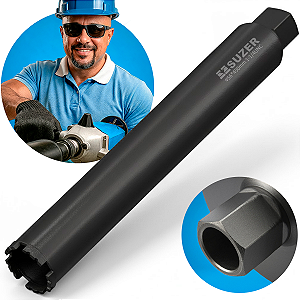 Broca  56mm X 450mm 1.1/4 Serra Copo Coroa Diamantada para perfuratriz