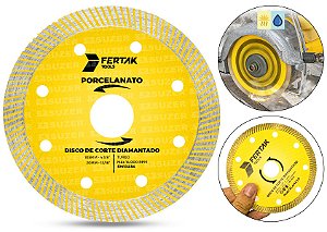 Disco De Corte Porcelanato Ultrafino, Seco E Úmido 110x20mm
