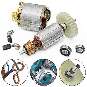 Kit De Reparo E Induzido Serra Marmore Makita 4100nhz2 127v