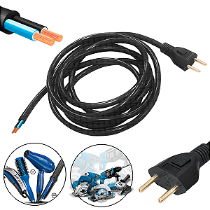 Cabo Elétrico Flexível Energia Tipo Pp Reforçado 2.82m