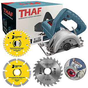 Serra Mármore 115mm 4.3/8 1200w 220v + Disco Pra Madeira