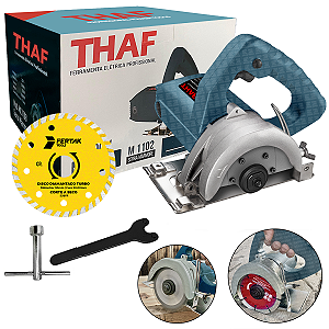 Serra Mármore Azul 115mm 4.3/8 220v Com Disco Turbo Brinde