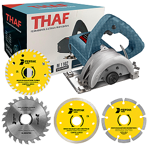 Serra Mármore Cortadora Concreto 115mm 4.3/8 220v + 3 Discos