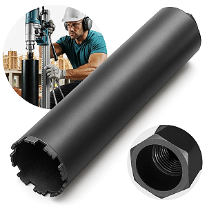 Broca Serra Copo Coroa Diamantada 108 X 450mm Rosca 1 1/4