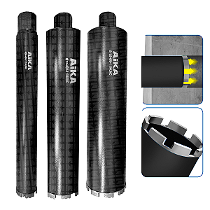 Kit Broca Coroa Diamantada Perfuratriz 56mm 32mm 108mm 450mm