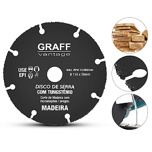 Disco De Serra Com Tungstenio 110x20mm Para Madeira, Mdf, Aglomerado