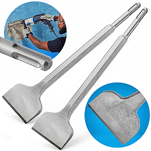 Kit 2 Talhadeira 75mm Sds Plus Tipo Pá 14x280 Para Martelete