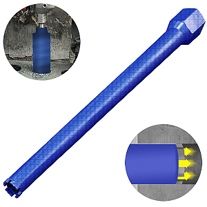 Broca Serra Copo Diamantada 1 1/4 32mm X 550mm Rosca 1 1/4