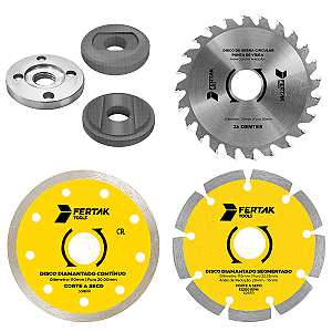 Kit Discos Diamantado Widea Flange 20mm 22mm Esmerilhadeira