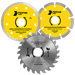 Kit De Discos Diamantado E Widea Serra 110 Mm Com 3 Unidades