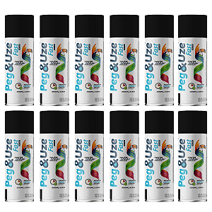 KIT 12 Spray Peg&Use 300ml Uso Geral COR PRETO FOSCO