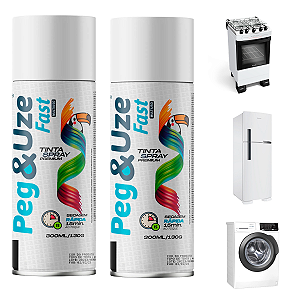 KIT 2 Spray Peg&Use 300ml Uso Geral COR BRANCO BRILHANTE