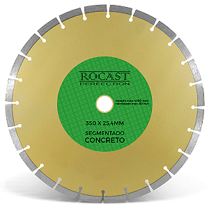 Disco De Corte Segmentado Concreto Asfalto Tijolo 350x25,4mm