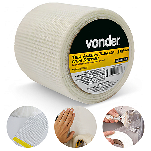Fita Adesiva Telada Para Drywall 100mm X 20 M Vonder