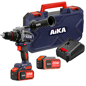 Furadeira Parafusadeira Aika Maleta 2 Baterias Robusta 20v