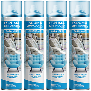 Kit 4 Espumas Limpadora Spray Car&home Etaniz 400ml 250g