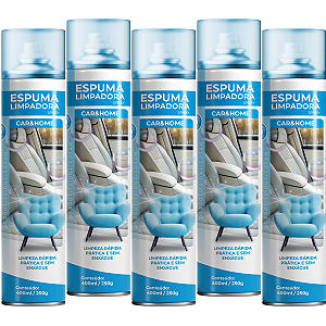 Kit 5 Espumas Limpadora Spray Car&home Etaniz 400ml 250g