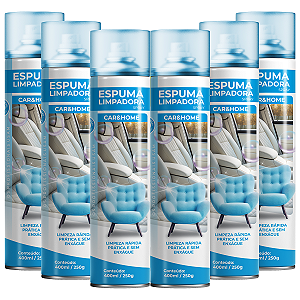 Kit 6 Espumas Limpadora Spray Car&home Etaniz 400ml 250g