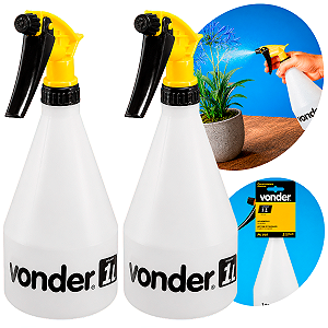 Kit 2 Borrifador Vonder Pu 010 Manual 1 Litro Jardim Limpeza