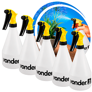 Kit 5 Borrifador Vonder Pu 010 Manual 1 Litro Jardim Limpeza