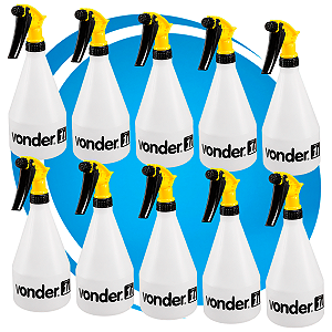 Borrifador Pulverizador Manual 1 Litro Jardim Limpeza - 10un