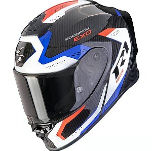 Capacete Scorpion Exo-R1 Evo Carbon Air Propel Black / White / Red