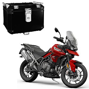 Kit Bauleto 43L Tiger 900 Preto Top Case + Encosto + Bolsa Bráz Acessórios