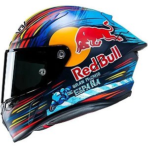 Capacete HJC RPHA 1 Red Bull Jerez - Azul/Amarelo/Vermelho (Tri-Composto)