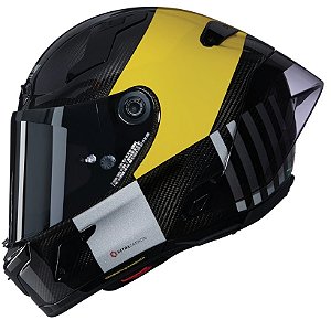 Capacete Nolan X-804 RS Ultra Carbon Combo Gara Carbono / Amarelo / Preto