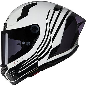 Capacete NOLAN X-804 RS Ultra Carbon Ala Branco / Preto