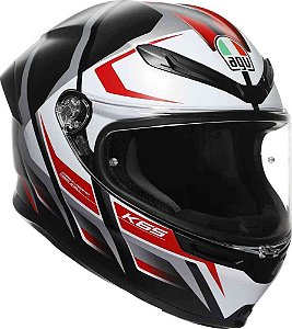 Capacete AGV K6-S Karve Preto Mate / Branco / Vermelho