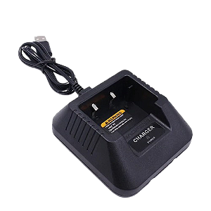 Carregador USB + Base de Mesa + Carregador Baofeng UV-5R