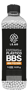 Esfera Airsoft BBs Leão 0.20g 6mm – Pote com 5000 Bolinhas de Alta Precisão