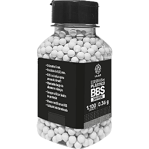 Esfera Airsoft BBs Leão 0.36g 6mm – Pote com 1100 Bolinhas de Alta Precisão